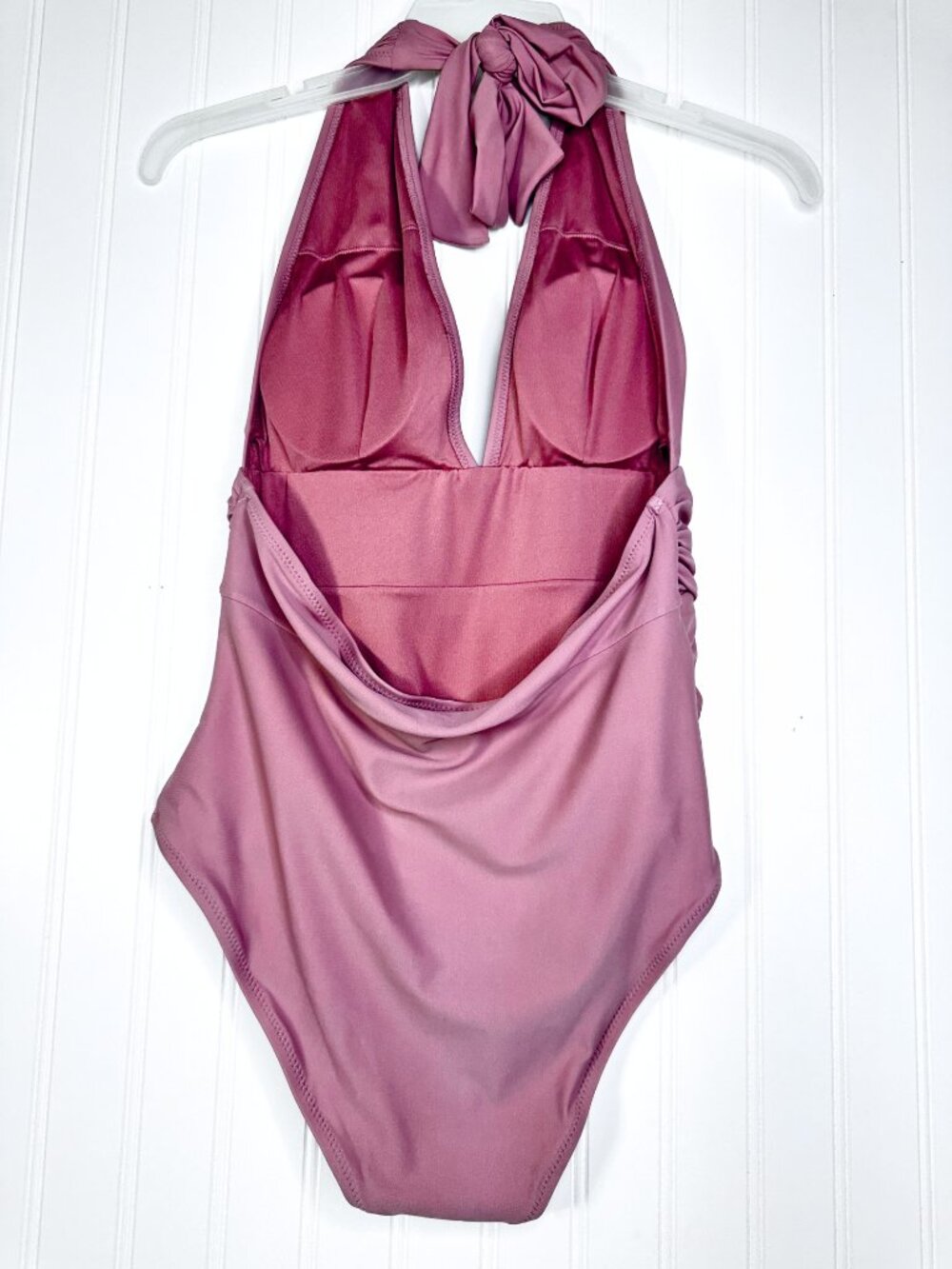 Cupshe Women's One Piece Swimsuit Tummy Control Bathing Suit Dusty Pink Size M - Picture 5 of 14